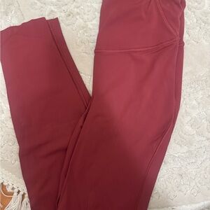 Red Lululemon leggings